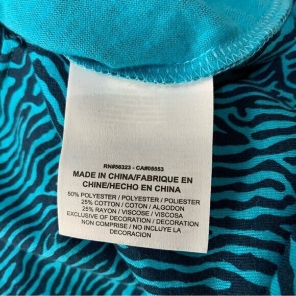 Nike Blue Zebra Print Racerback Tank Top Small Activewear Athletic Y2K Vibes - Picture 6 of 6